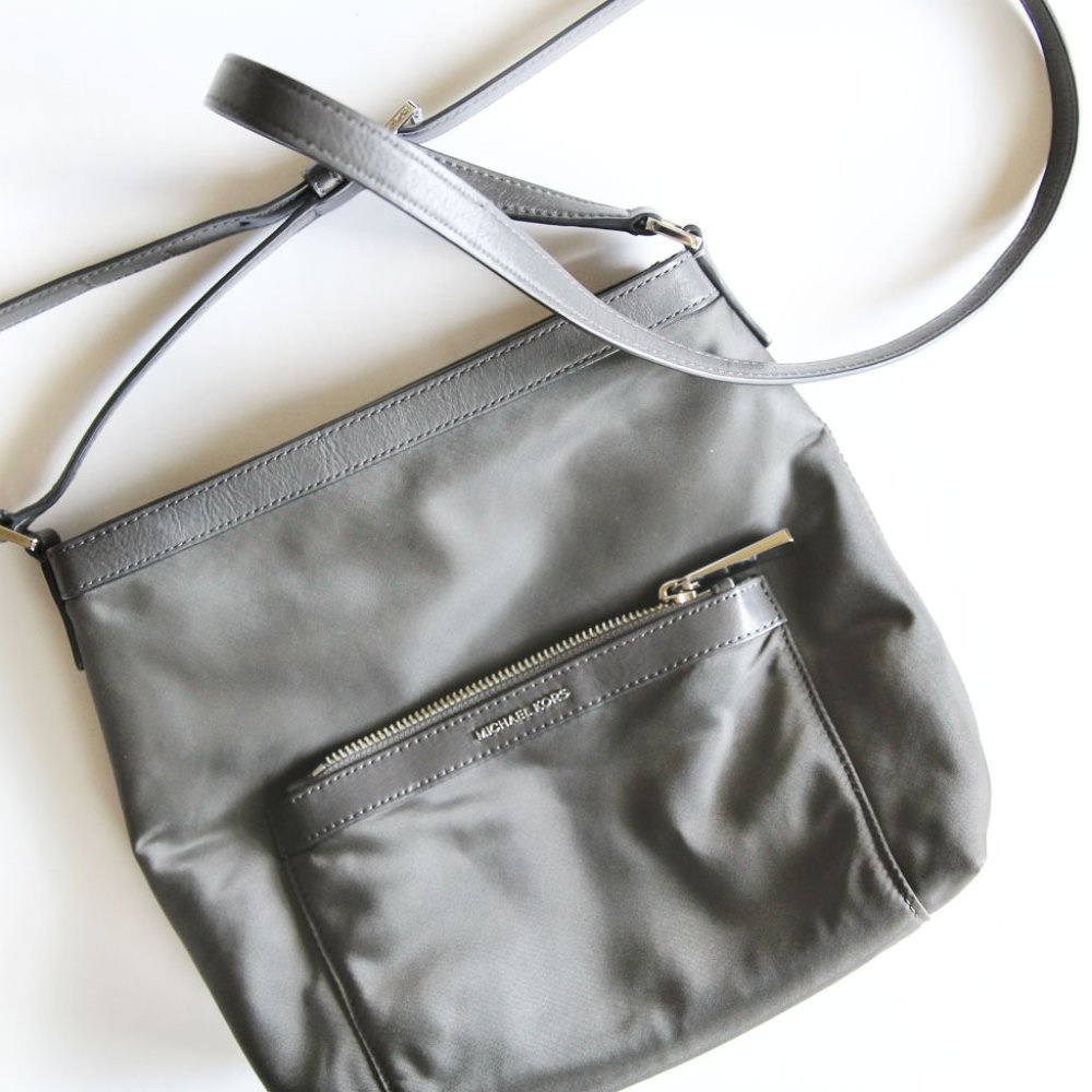 MICHAEL KORS Nylon Crossbody Bag, Gray